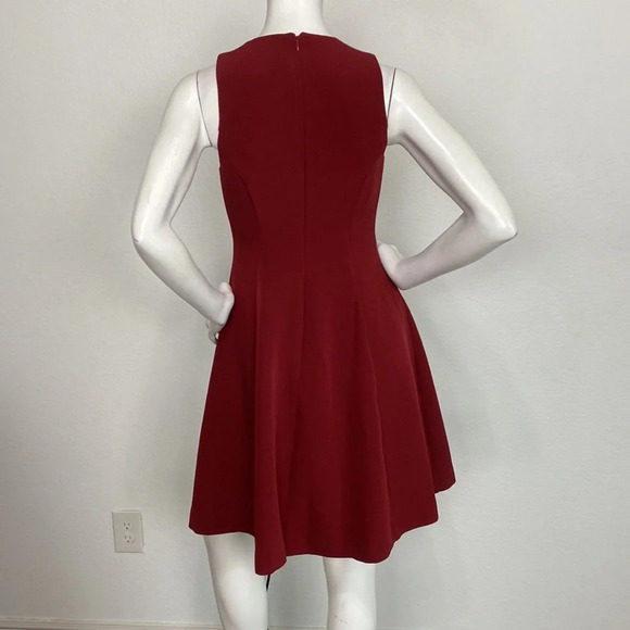 Modcloth Burgundy Red V-Neck Empire Waist A-Line Sleeveless Dress Size S - Picture 5 of 10
